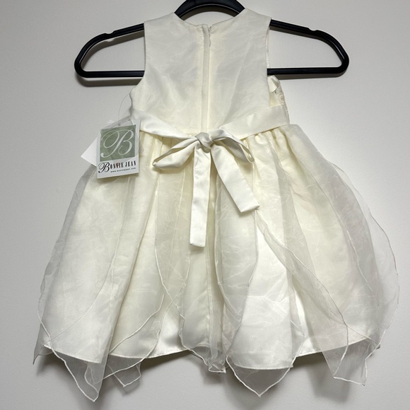 Bonnie Jean 2T Girls Cream Embroidered Christmas Easter or Flower Girl Dress NWT - Picture 3 of 7